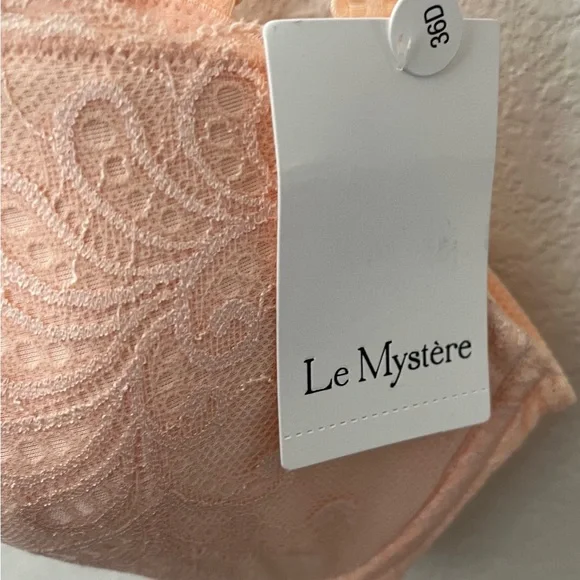 Le Mystere Sophia Women's Lace Full Fit Seamless Bra - Peach - Picture 2 of 14